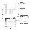 PTFE compensator&nbsp;&nbsp;|&nbsp;&nbsp;5 golven